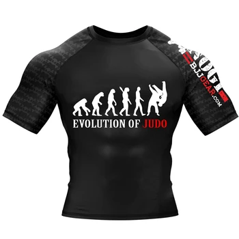 

Men Judo Jiu Jitsu Design Printing MMA Rashguard Summer UV Protection Fitness Tshirt Workout Gym Tee Tops
