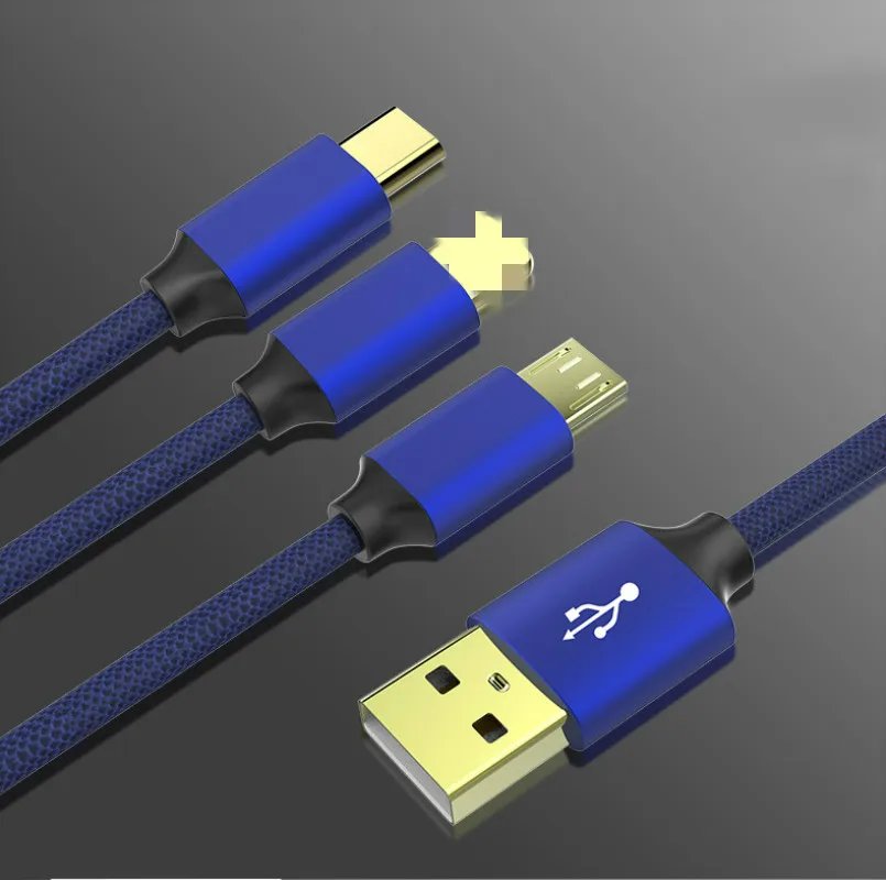 USB кабель для передачи данных для iPhone XS X 8 7 6 быстрая зарядка Зарядное устройство 3 в 1 микро USB кабель для Android USB Type C мобильные телефонные кабели для Samsung S9