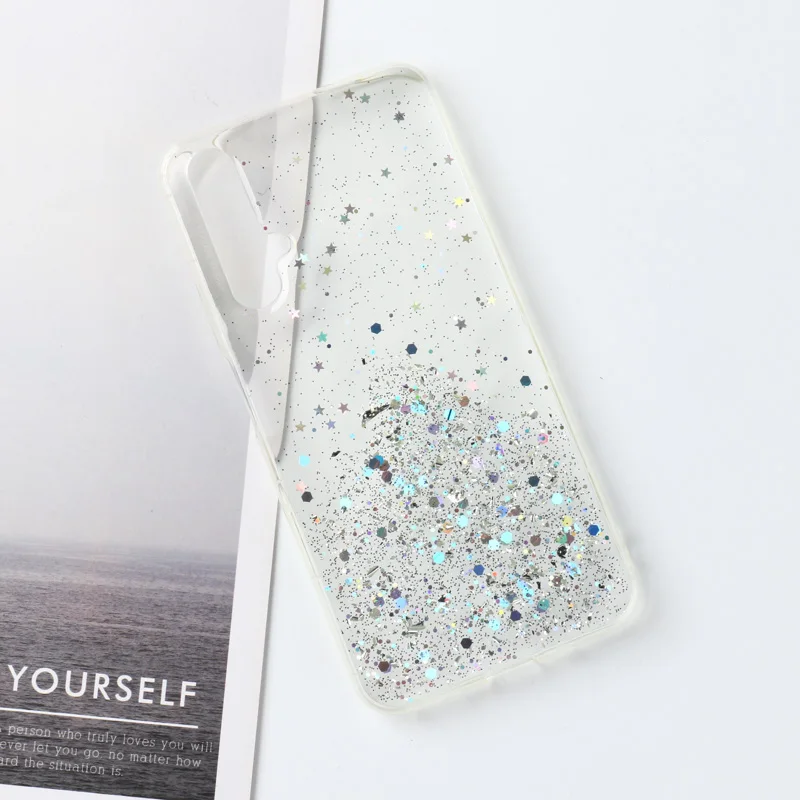 Sliver Звездный эпоксидный чехол для huawei Y9 Prime Y7 Y6 Y5 чехол мягкий чехол для huawei Honor 8X10 Lite 8A 9X8 S 20 Pro Чехлы бампер - Цвет: Sliver