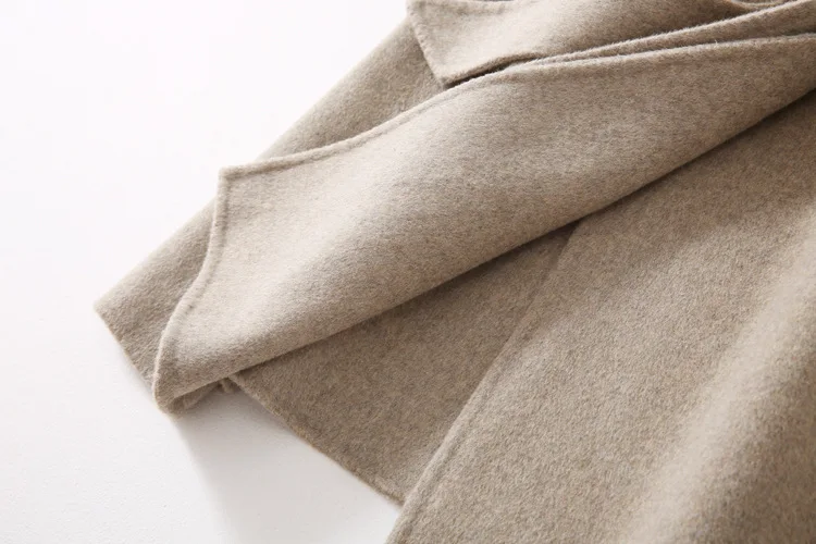 High Quality Double-sided Cashmere Coat Female Autumn and Winter Loose Long Wool Coat Women Woolen Jacket NS1746