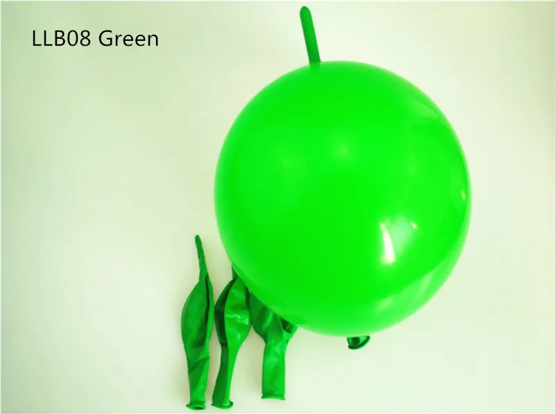 LLB08 Green 12 дюймов 10 шт./пакет хвост ссылка латексные воздушные шары украшения свадьба день рождения принадлежности - Цвет: LLB08 Green