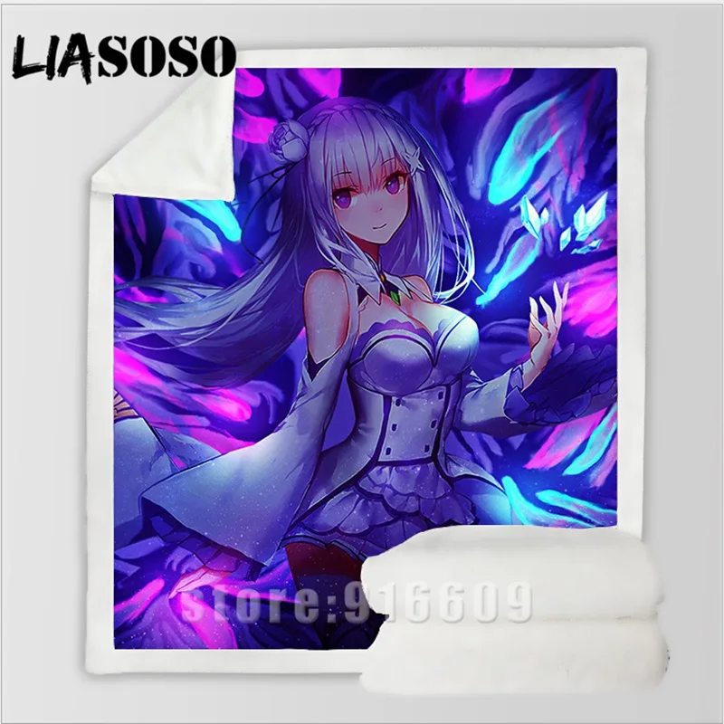 Сексуальный Re: zero двойной горничной Ram Rem Диван Постельные принадлежности Dj офис Harajuku зимнее модное одеяло покрывало детское одеяло для путешествий одеяло для прогулок