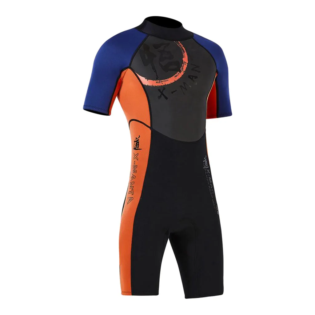 3mm Neoprene Scuba Diving Shorty Wetsuit Snorkeling Surfing Wet Suits Warm Jumpsuit Men M L XL XXL