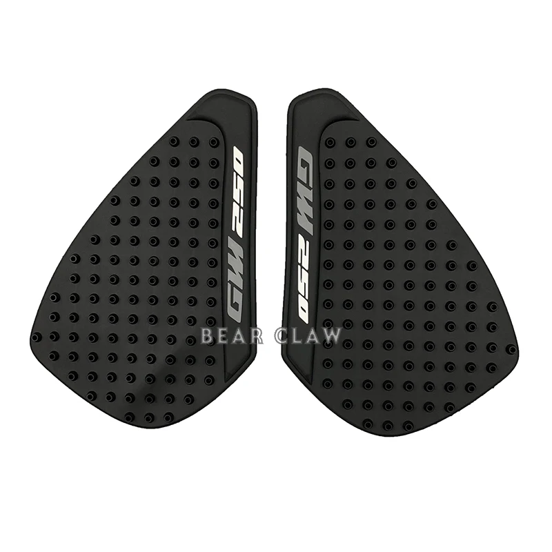 black One pair Для SUZUKI GW250 наклейка на бак мотоцикла Тяговая накладка на колено Ручка протектор противоскользящая наклейка - Цвет: black One pair