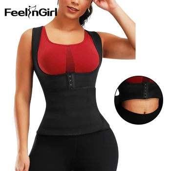 

FeelinGirl Waist Trainer Vest Sauna Sweat Lose Weight Body Shaper Slimming Shapewear High Compression Girdle Belt