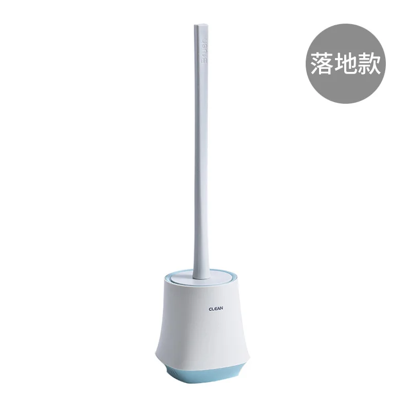 floor white GESEW силиконовая туалетная щетка Настенная или напольная Дырокол бесплатно с основанием очиститель для туалета кисти наборы аксессуаров для ванной комнаты - Цвет: floor white