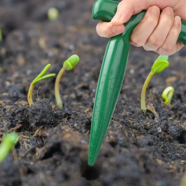 Új Zöld Lyukú Lyukasztó Állítható Gép Transzplanter Perforátor Vetőmag Húsos Növények Vágó Kerti Kellékek - Image 6