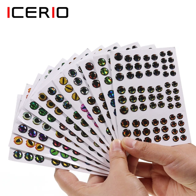 ICERIO 828PCS Mix 3D Holographic Fish Eye Epoxy 3D Fly Fishing Simulation  Artificial Fish Eyes For Streamer FLy Lure Making - AliExpress