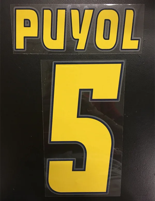 Ретро 2004 2005 сезон#5 PUYOL печать nameset футбольная нашивка значки - Цвет: 5 PUYOL