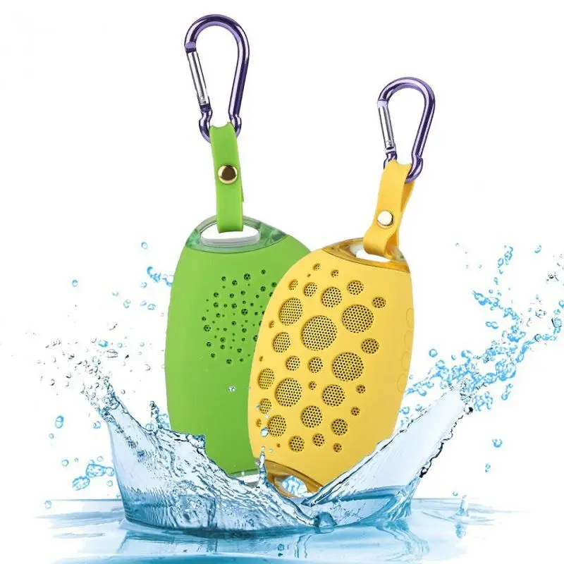 

Outdoor Waterproof Mini Music Speaker Bluetooth Mango Shape Portable IPX5 Dust-proof Silicone Wireless Sound Box With Carab