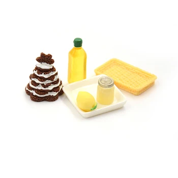 

2018 Fashion 6pcs Breakfast Bread Dollhouse Miniature Children Kitchen Pretend Play Food Toys Party Gift Game Decor New Hot
