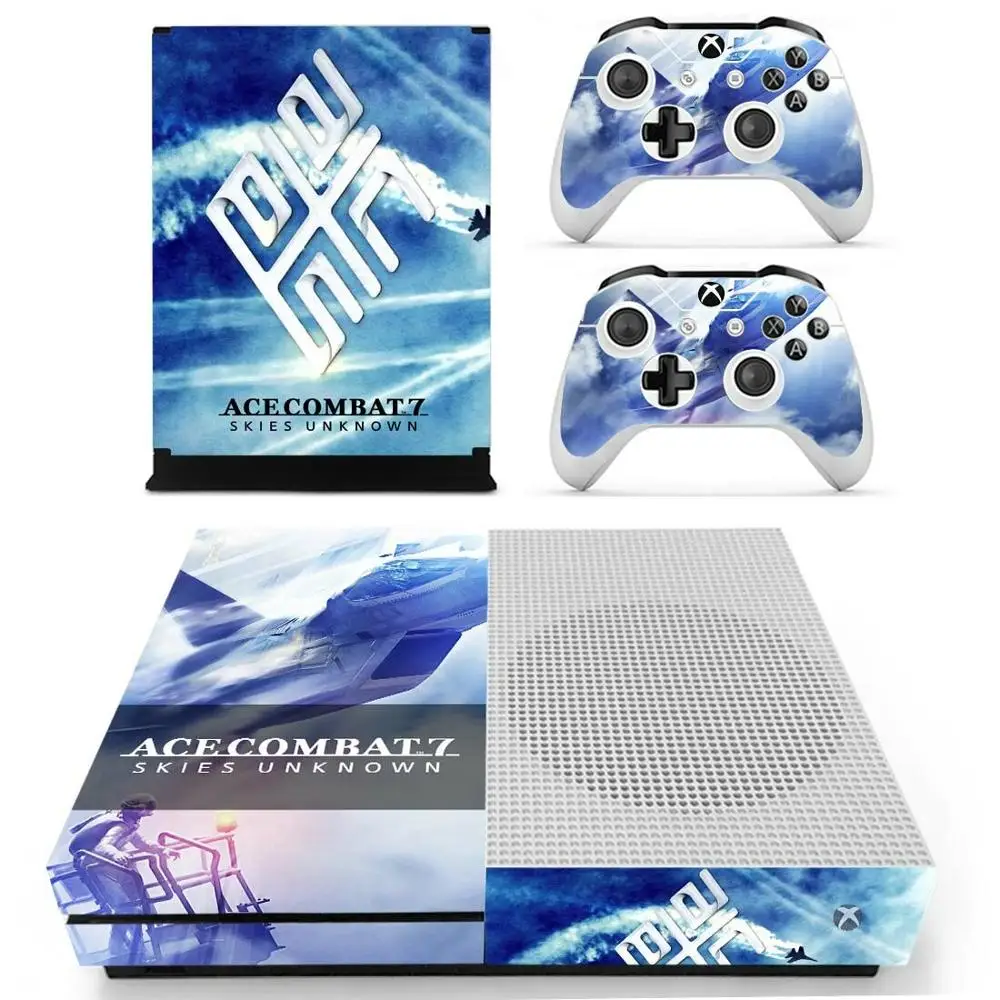 Ace Combat 7 наклейка s для Xbox One S кожа Виниловая Наклейка Pegatina для Xbox one тонкая консоль и два контроллера шкуры - Цвет: YS-xboxoneS-1933