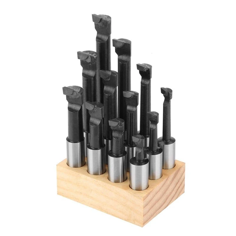 

12Pcs High Speed Steel Boring Bar Set 3/4 inch Shank Boring Bar Set F1 Type