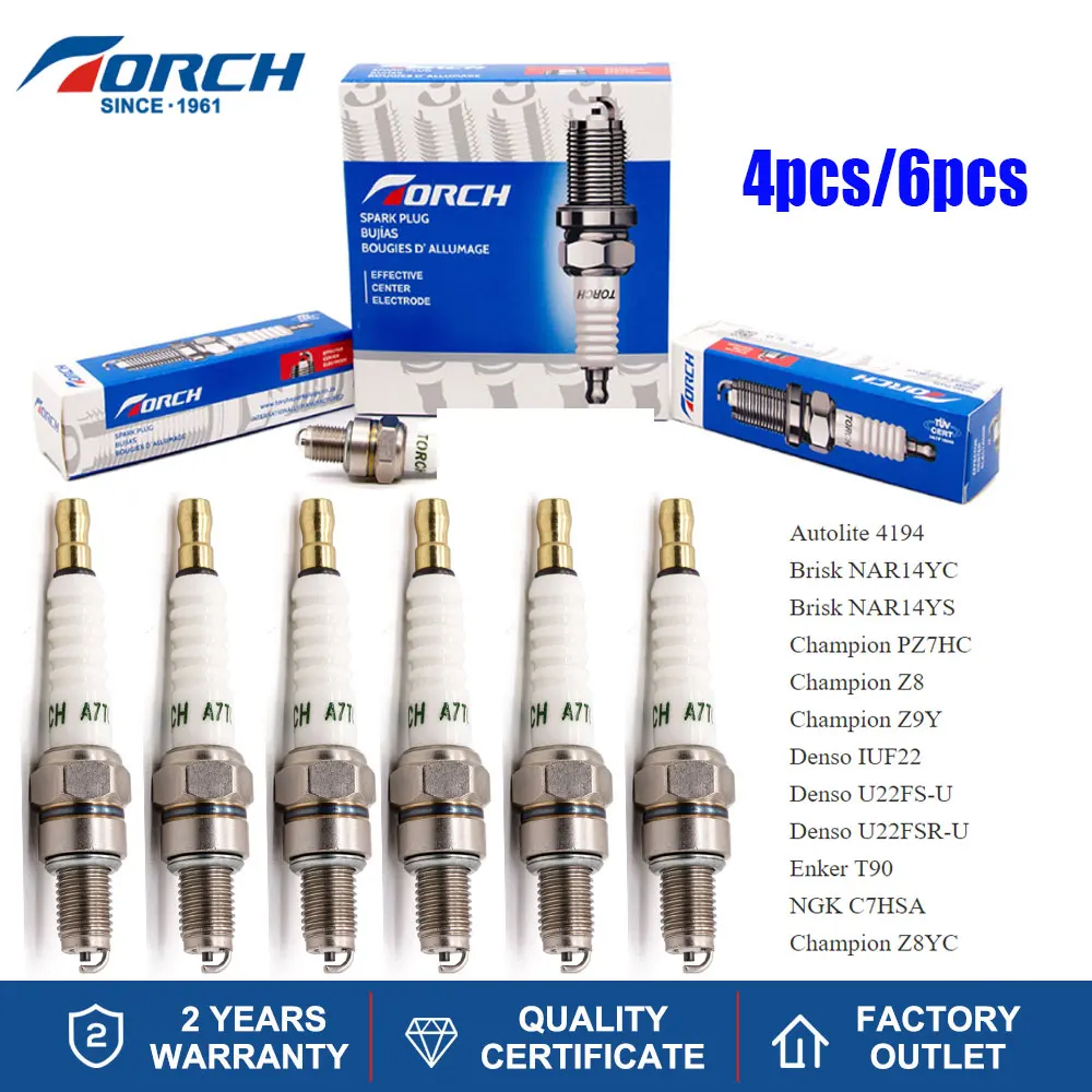 Свеча зажигания A7TC альтернатива fr Champion Z8YC PZ7HC Denso Оригинальный фонарь 4 шт./6 шт.