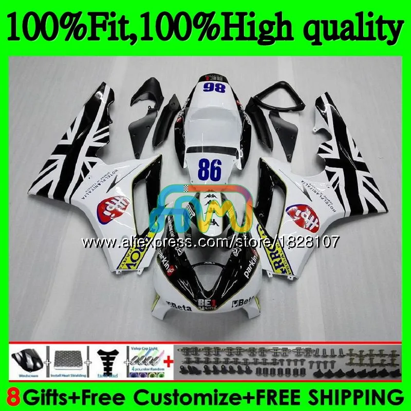 OEM литья под давлением для Triumph Daytona 675 белый черный 09, 10, 11, 12, 82BS. 21 Daytona-675 Daytona675 2009 2010 2011 2012 Полный обтекатели