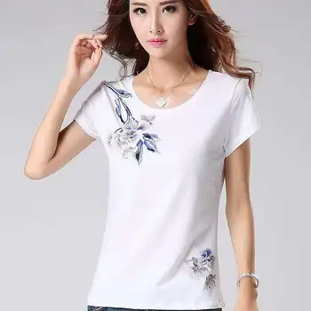 

T-shirt Women 2019 New Women dark gray White T Shirt summer Cotton T shirt