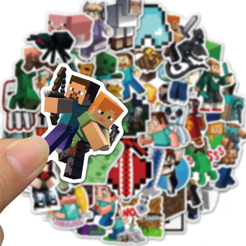 50 Uds dibujos animados vivos Steve calcomanías de juego ordenador móvil Skateboard guitarra DIY pegatina impermeable