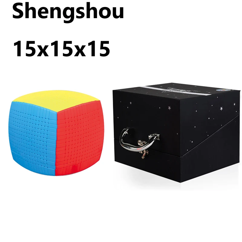 Оригинал Shengshou 15 слоев Sengso 15x15x15 без наклеек 10 6 см куб скоростной волшебный пазл