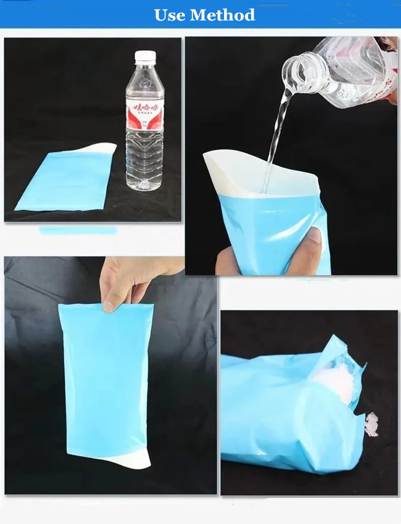 16pcs 600ml Outdoor Emergency Urine Bag Portable blue Pee Bags Disposable Car Travel Urinate Bags Mini Toilet Child Adult unisex
