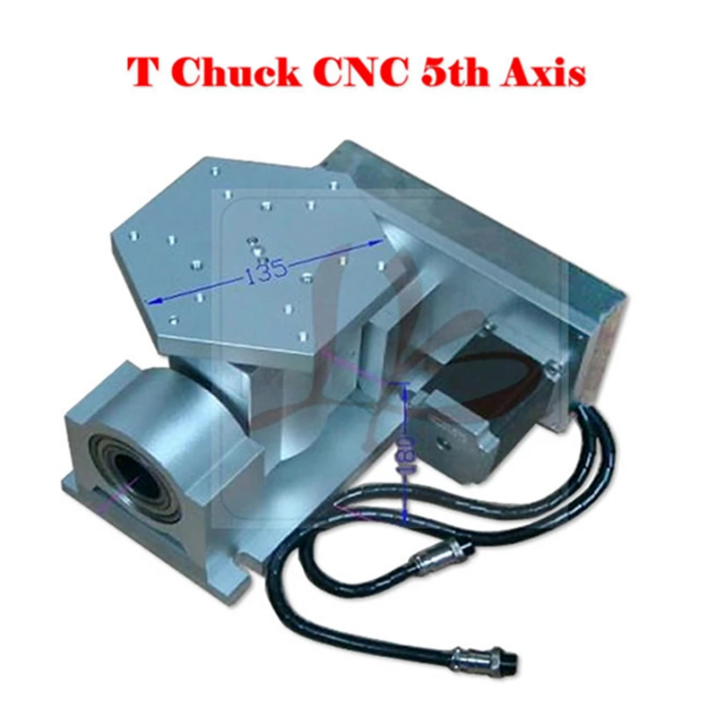 CNC 5 оси B aixs роторная ось T Тип патрона для фрезерный станок с ЧПУ фрезерный станок