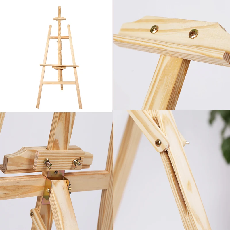 Makeasy Wood Easel Painting Easel Oil Painting Acrylic Board Easel(1pc)