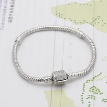 Mingshang, сделай сам, браслет, 3 мм, цепочка, высокое качество, змеиная цепочка, кваровая пряжка, с AAA, циркон, высокая плотность, цепи, цепь для шарма, бусины