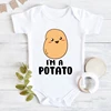 I Like Potatos Design Newborn Bodysuit Short Sleeve Jumpsuit Funny Potato Gift Baby Boy Clothes Simple Toddler Shirt Romper 4