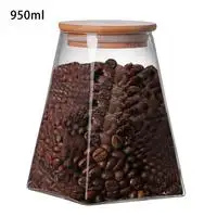 Type4 950ML Креативные кухонные бутылки для хранения сыпучих продуктов, банки с крышкой для специй, сахара, чая, кофе, стеклянный контейнер, органайзер для получения банок - Цвет: Type4 950ML