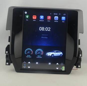 

10.4" tesla style vertical screen Octa core Android 9.1 Car stereo GPS navigation for Honda Civic 2016-2017