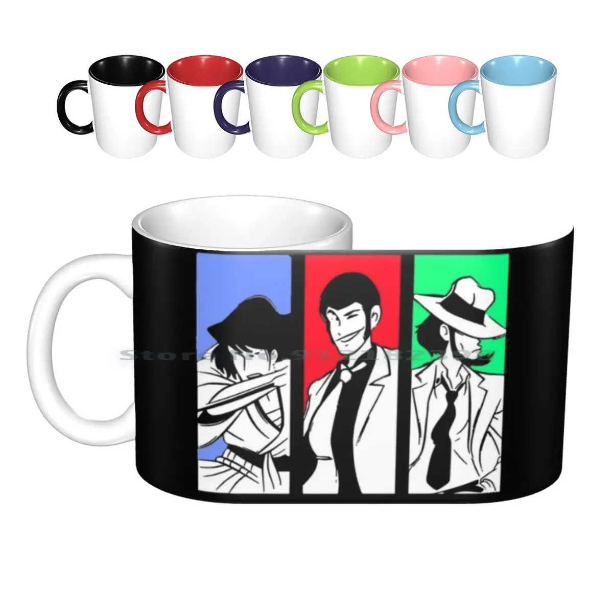 Lupin Jigen Goemon Tazze In Ceramica Tazze Da Caffè Tazza Da Tè Al Latte Lupin Lupin Il 3 ° Lupin Il Terzo Anime Manga Goemon Ishikawa Fujiko