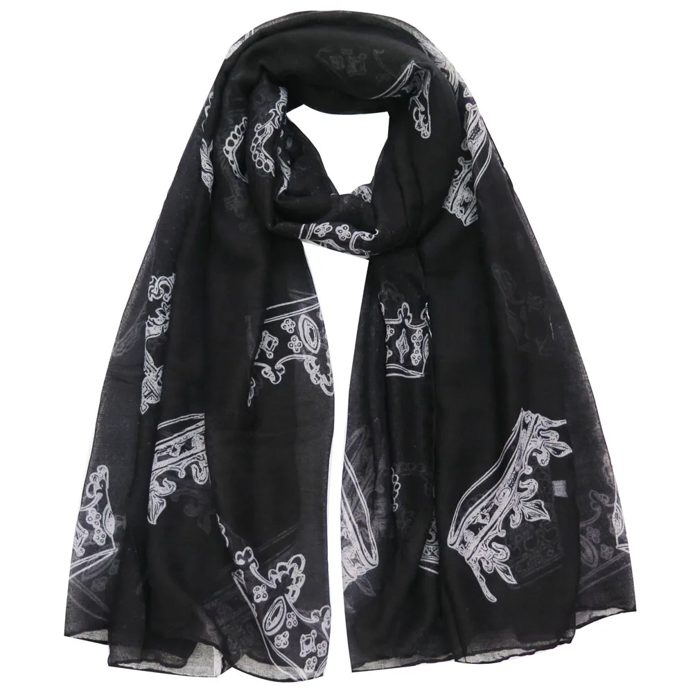 Женский большой шарф шаль с принтом королевской короны|scarf store|scarf scarfscarf importer |
