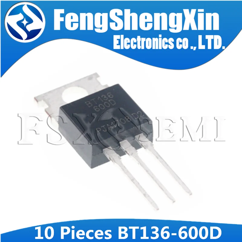 10 шт Φ TO220 BT136 600D TO-220 BT136-600D Isc Triacs | Электронные компоненты и принадлежности
