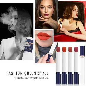 

4 Colors Matte Velvet Cigarette Lipstick Fog Surface Nude Sexy Set Long Lasting Lipstick Lipstick B6A4