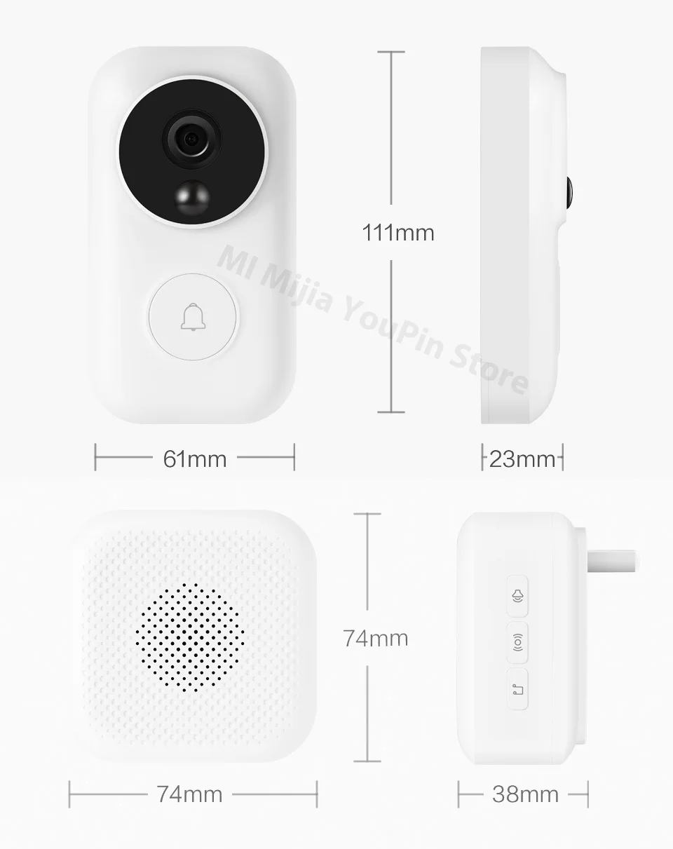 Xiaomi Mijia Doorbell AI Face Identification 720P IR Two Way Audio Video Motion Detection SMS Push Intercom Free Cloud Storage (19)