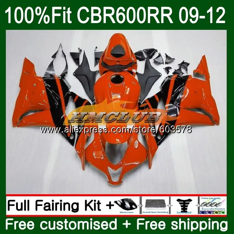 Литые изделия для Honda CBR600RR 2009 2010 2011 2012 75CL образования легкой пены. 3 Оранжевый Черный CBR 600 RR CBR 600 RR CBR 600 RR 600 F5 09, 10, 11, 12, обтекатели