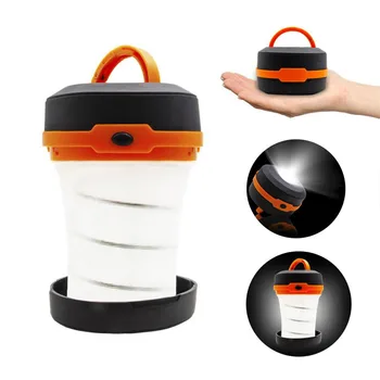 

Outdoor Folding Light Portable Pocket Lighting Multifunctional Telescopic LED Lamp Mini Tent Emergency Flashlight