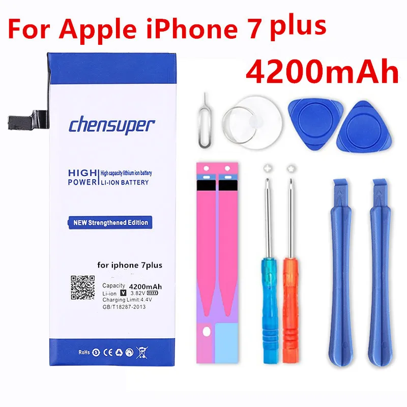 2020 новый аккумулятор 4200 мАч для Apple iPhone 7 Plus + Бесплатные инструменты|battery for|4000mah