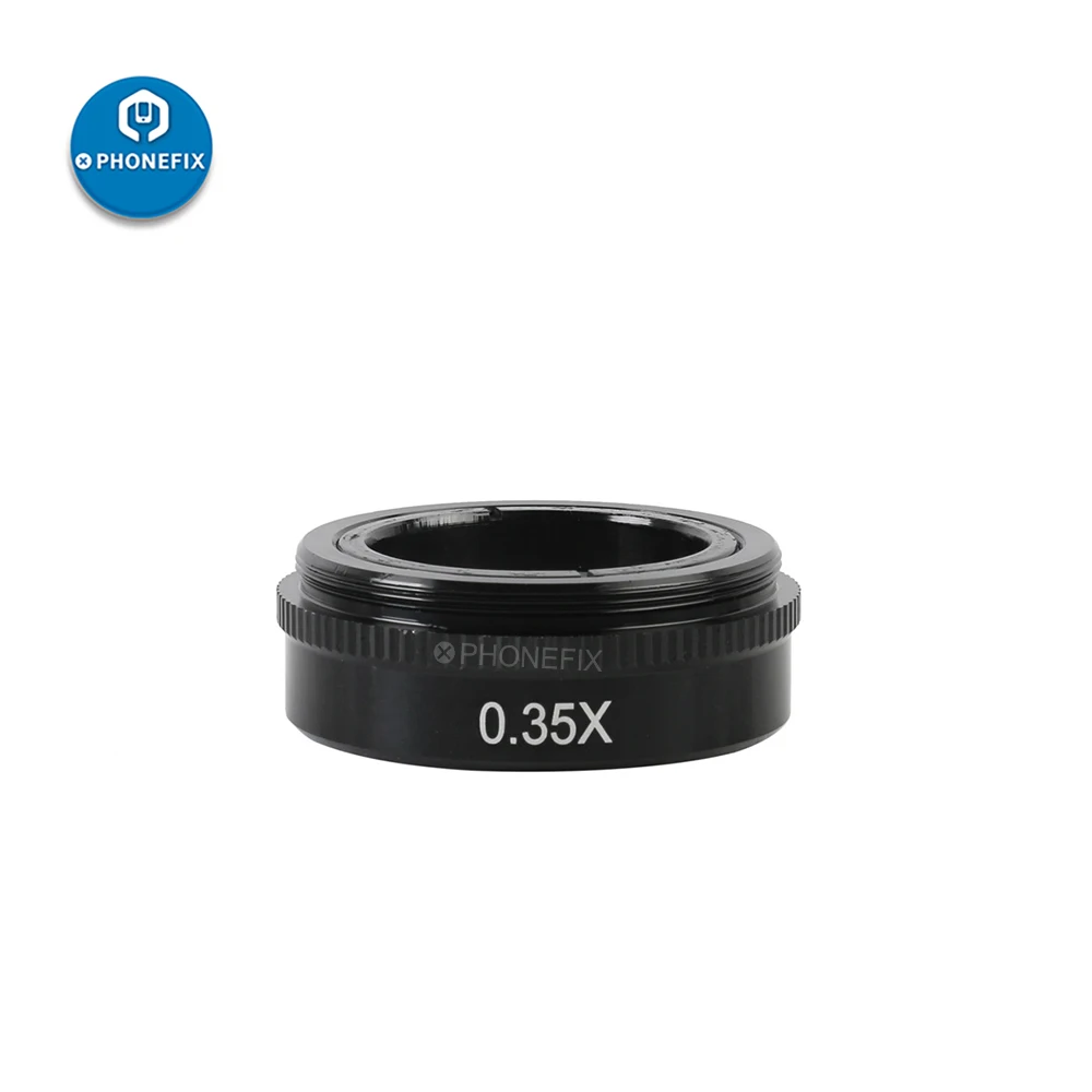 0.7x 0.5X 2.0X Barlow Auxiliary Objective Glass Lens for 10A 180X 300X C-MOUNT Lens Industry Video Microscope Camera 42mm microscope objective lens
