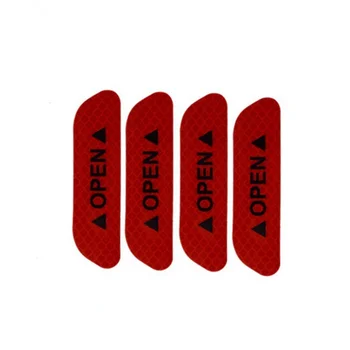 

4pcs Car Door Safety Warning Mark Car Reflective Stickers Decal For Cadillac ATS BLS CTS XT4 XT5 ATSL XTS STS SRX Escalade
