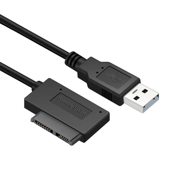 

Optical USB Adapter 6P+7P SATA to USB2.0 cd-rom Cable 13-Pin Adapter Box Power H