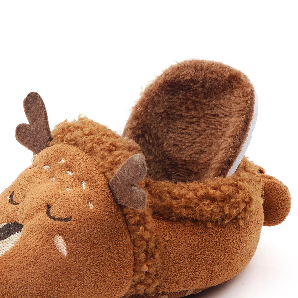 Famous Brand Shoe Newborn Baby Girl Shoes Infant Cartoon Loafers 1 Year Old Soft Sole Slip on Crib Shoes Toddler Boy Slippers