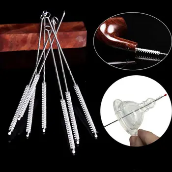 

5Pcs Stainless Steel Drink Water Cup Straw Washing Brush for Baby Milk Feeding Bottle Cleaner Handle Spiral Hair Cleaning Tool