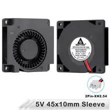 Gdstime ventilador de refrigeración para impresora 3D, 5 piezas, 45mm, 4510, 5V, 2 pines, 45mm x 45mm x 10mm, 45x10mm, sin escobillas, DC Turbo