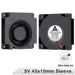 Gdstime – ventilateur de refroidissement pour imprimante 3D, 2 broches, 45mm x 45mm x 10mm, 45x10mm, sans balais, 5 pièces, 4510 
