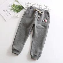 Модные зимние Стильные Детские хлопковые брюки с завязками для мужчин и женщин; Детские повседневные плотные брюки в Корейском стиле