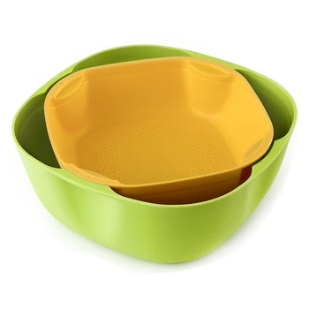 

Double-layer Washing Drain Basket Colander Vegetable Washing Basket Strainer Creative Kitchen Storage Tools Fruit Strainer Bowl