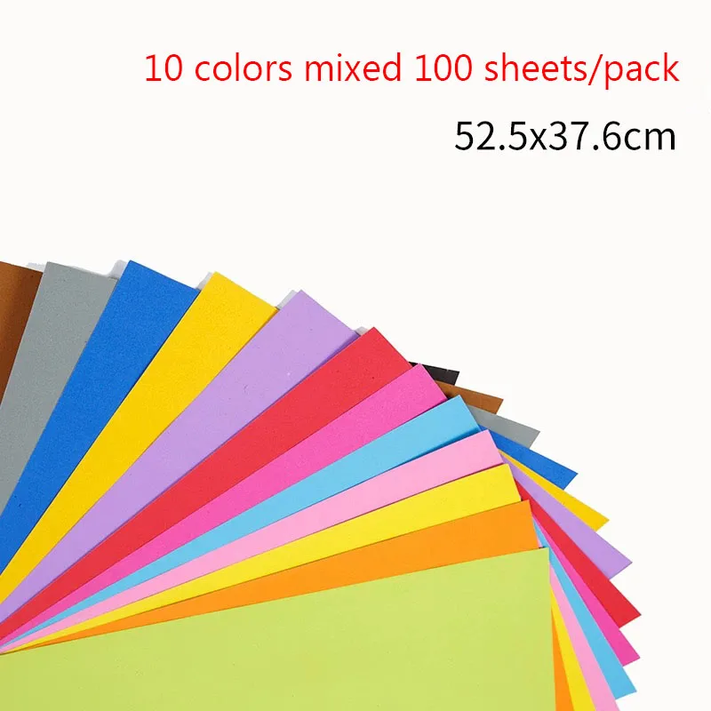 

52.5x37.6cm Large Size Origami Paper Double Sided Colorful Craft Assorted DIY Folding Craft Paper Tools 100 Sheets Wholesale