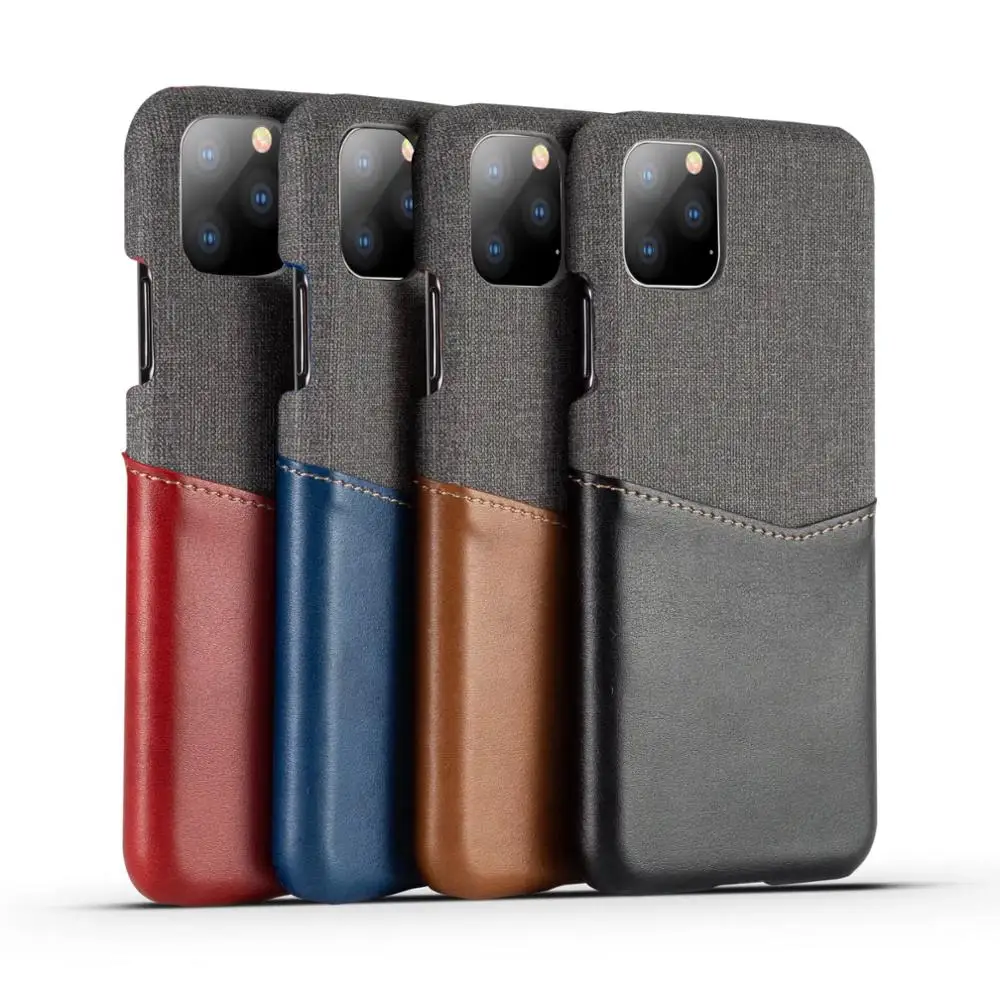 

Colorblock leather for iPhone 11 11Pro 11Promax phone back cover card design for iPhone 6 6s 7 8 plus phone case