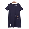 Summer Knitted Cotton Women Nightgown Short Sleeve Cartoon Sweet Soft Female Nightdress Loose Plus Size M-5XL Girls Nightwear ► Photo 3/6