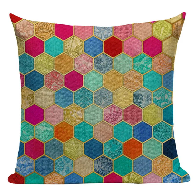 Красочные геометрические чехлы зеленый розовый бриллиант Спальня автомобиля из